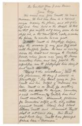 Lot #420 Zane Grey: Lengthy 36-page handwritten manuscript by the prolific frontier author - Image 1