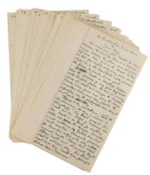 Lot #420 Zane Grey: Lengthy 36-page handwritten manuscript by the prolific frontier author - Image 2