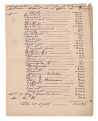 Lot #371 Claude Monet: Handwritten letter and subscriber's list for Claude Monet's national campaign to donate Edouard Manet's 'Olympia' to the Louvre - Image 2