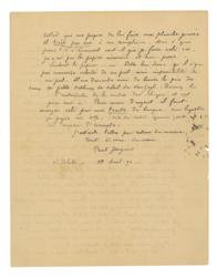 Lot #366 Paul Gauguin: Desperate for money in Tahiti, Gauguin authorizes the sale of his prized possessions: 