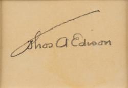 Lot #183 Thomas Edison Signature - Image 2