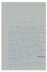 Lot #412 Andre Breton Handwritten Letter Signed - Image 1