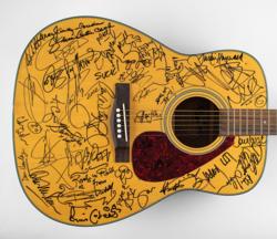 Lot #650 Music Legends: Acoustic guitar signed by over 35 notable musicians, as well as Jimmy and Rosalynn Carter - Image 3