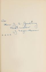 Lot #241 J. Edgar Hoover Signed Photograph and Book - Image 2