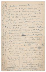 Lot #370 Henri Matisse: Content rich letter from Matisse on painting and family, highlighted by the presence of two original sketches - Image 3