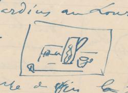 Lot #370 Henri Matisse: Content rich letter from Matisse on painting and family, highlighted by the presence of two original sketches - Image 4
