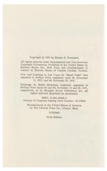 Lot #465 Hunter S. Thompson Book - Image 2