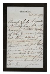 Lot #206 Queen Victoria: Queen Victoria thanks Tennyson for the 