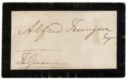 Lot #206 Queen Victoria: Queen Victoria thanks Tennyson for the 