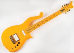 Lot #695 Prince Owned Custom Cloud Guitar: Breathtaking bright yellow custom Cloud guitar created for and owned by Prince - Image 1