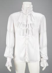 Lot #687 Prince's Screen-Worn 'Purple Rain' Ruffled White Shirt: Prince's iconic screen-worn ruffled shirt from Purple Rain?with provenance from Sheila E.'s mother! - Image 1