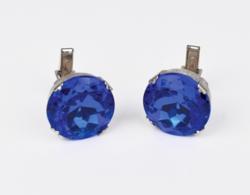 Lot #697 Prince's Personally-Owned and -Worn Purple Rain-Era Cufflinks: Prince's personally-worn Purple Rain-era blue jewel cufflinks - Image 1