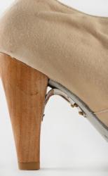 Lot #693 Prince's Custom-Made Tan High-Heeled Boots Worn in 1998 Mel B Interview: Custom-made tan high-heeled boots worn by Prince, reinforced to support his on-stage splits and worn in the 1998 Mel B interview - Image 5