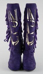 Lot #694 Prince's Custom-Made 'New Power Generation' Boots with Designs and Correspondence: Prince's wild custom-made 