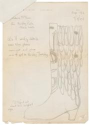 Lot #694 Prince's Custom-Made 'New Power Generation' Boots with Designs and Correspondence: Prince's wild custom-made 