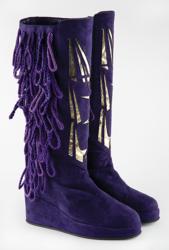 Lot #694 Prince's Custom-Made 'New Power Generation' Boots with Designs and Correspondence: Prince's wild custom-made 
