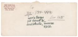 Lot #607 Kenny Rogers: Handwritten love letter from Kenny Rogers to Lorrie Morgan: 