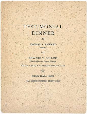 Lot #9136 Connie Mack, Tom Yawkey, and Eddie Collins - Image 3