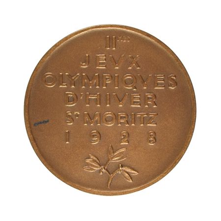 Lot #9208  St. Moritz 1928 Winter Olympics Bronze Participation Medal - Image 2