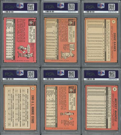 Lot #1110  1969 Topps Complete Set of (664) Cards with (6) PSA Graded - Image 2