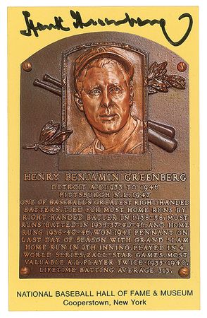 Lot #4058 Hank Greenberg Autograph Letter Signed and Signed HOF Card - Image 1
