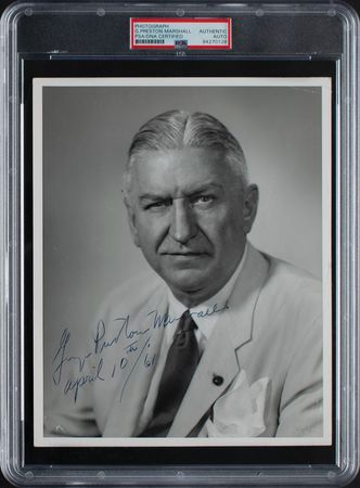 Lot #9170 George Preston Marshall Signed Photograph - Image 1