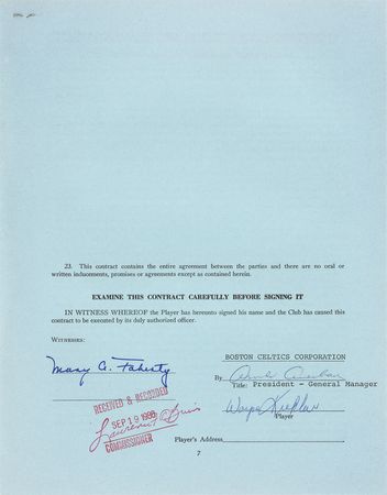 Lot #9178 Red Auerbach - Image 1