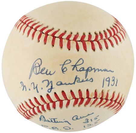 Lot #9274  NY Yankees Old-Timers: Chandler, Chapman, and Crosetti - Image 3