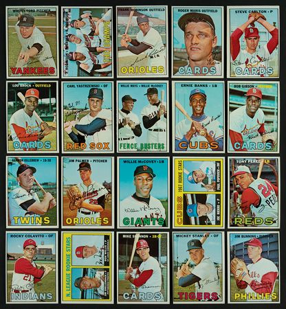 Lot #9096  1967 Topps Baseball Complete Set (609) - Mid Grade Complete Set - Image 2