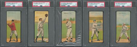 Lot #9028  1911 T201 Mecca Double Folders Complete Set of (50) with (5) PSA Graded - Image 1