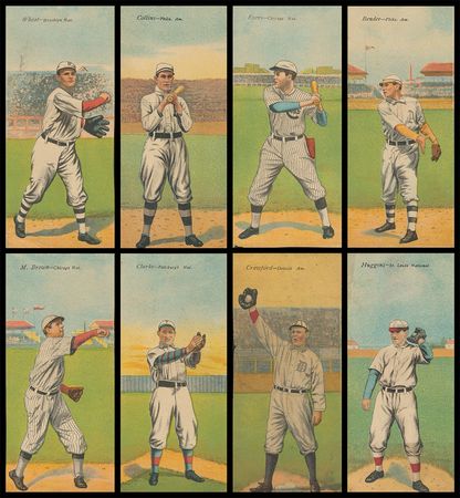 Lot #9028  1911 T201 Mecca Double Folders Complete Set of (50) with (5) PSA Graded - Image 2