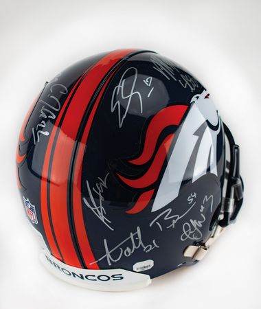 Lot #9298  2015 Denver Broncos Super Bowl 50 Team-Signed Helmet with Peyton Manning - Image 4