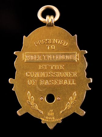 Lot #9004 Roger Peckinpaugh's 1924 Washington Senators World Series Championship Watch Fob - Image 2
