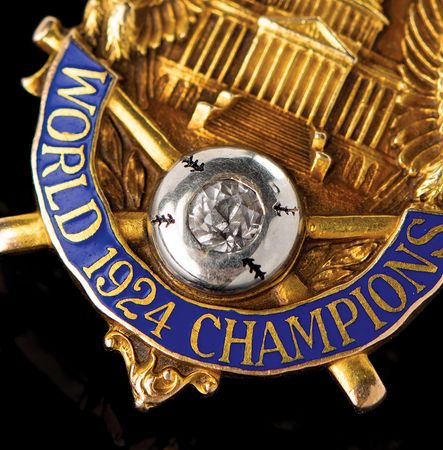 Lot #9004 Roger Peckinpaugh's 1924 Washington Senators World Series Championship Watch Fob - Image 3