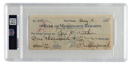 Lot #9003 Babe Ruth and Roger Peckinpaugh - Image 1