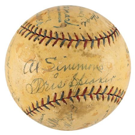 Lot #9005  1928 Philadelphia Athletics Team-Signed