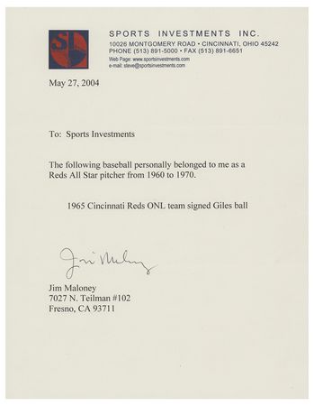 Lot #9241  Cincinnati Reds: 1965 - Image 8