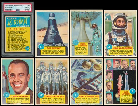 Lot #9204  1963 Topps Astronauts 3-D High-Grade Complete Set with Graded Checklist (55) - Image 1