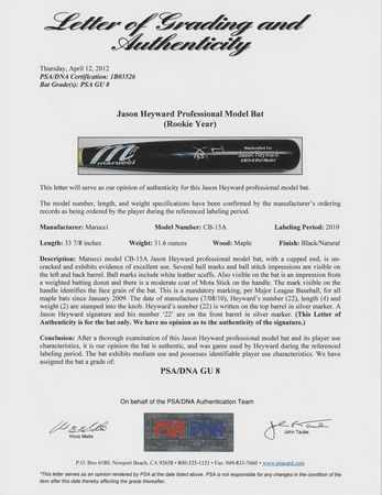 Lot #9228 Jason Heyward's Game-Used Baseball Bat - Image 2