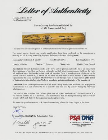 Lot #9227 Steve Garvey's Game-Used Baseball Bat - Image 2