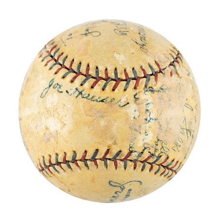 Lot #9320  1929 Cleveland Indians Team-Signed Baseball - Image 1