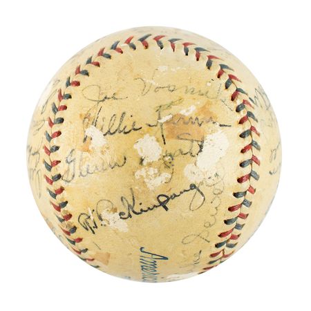Lot #9321  1932 Cleveland Indians Team-Signed Baseball - Image 4