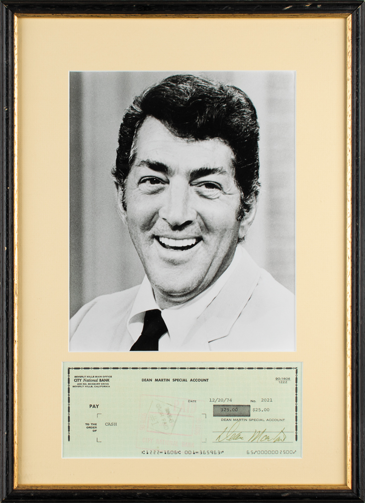 Dean Martin Check | RR Auction