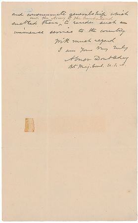 Lot #223 Abner Doubleday: Praise for the ?patriotism, truthfulness, and nobility of character and consummate generalship? of Generals Thomas and Rosecrans - Image 2