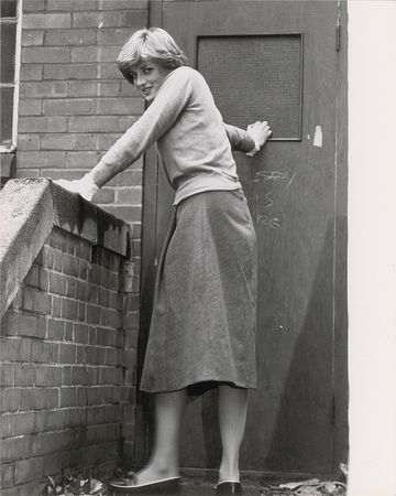 Lot #198 Princess Diana: Diana on the schoolhouse steps - Image 1