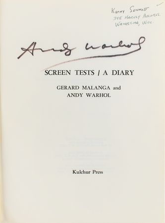 Lot #309 Andy Warhol Book - Image 2