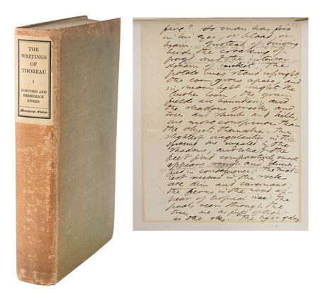 Lot #352 Henry David Thoreau: Thoreau's nocturnal musings from 'Night and Moonlight' - Image 1