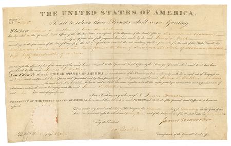 Lot #84 James Monroe Signed Document - Image 1