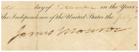 Lot #84 James Monroe Signed Document - Image 2
