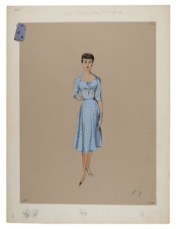 Lot #595 Walter Plunkett: Bells Are Ringing: Plunkett's stunning dress designs for Bells Are Ringing - Image 1
